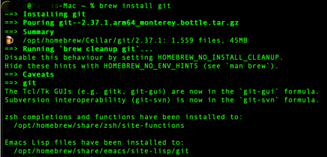 Install Git Employing Homebrew