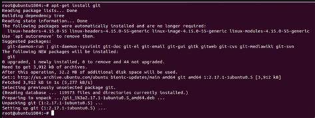 Installing Git using Package Manager
