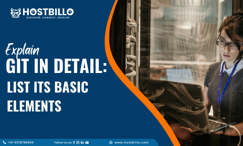 Explain Git in Detail: List Its Basic Elements